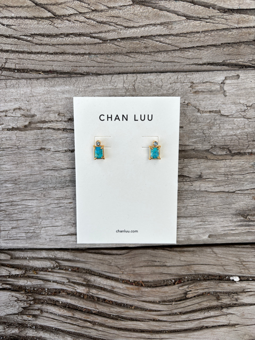Chan Luu Tabby Stud Earrings Turquoise EG-6000LQ
