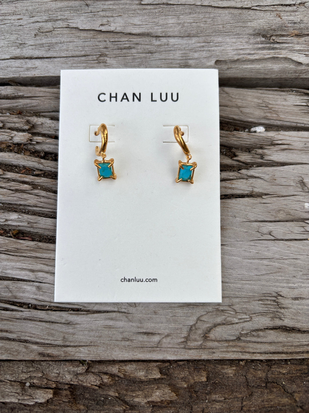Chan Luu Tabby Hoop Earrings Turquoise EG-6001
