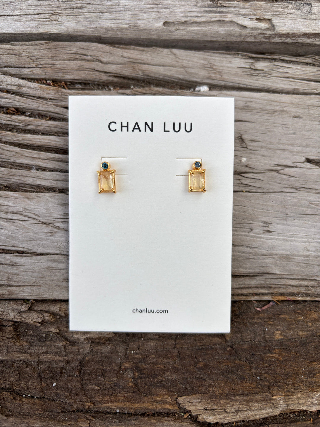 Chan Luu Tabby Stud Earrings Citrine EG-6000LQ