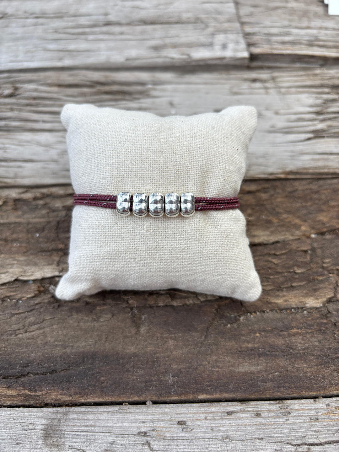 Chan Luu Abacus Wrap Bracelet Maroon BS-6408
