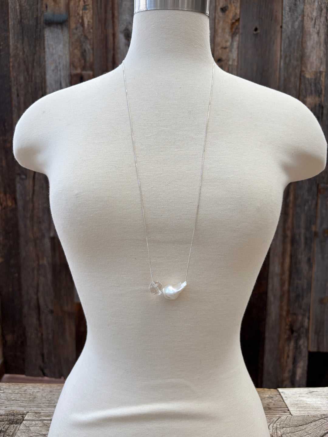 Chan Luu Sorellina Necklace Pearl/Qtz NS-15631