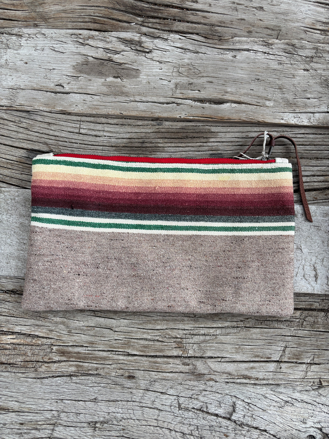 Totem Salvaged 3 Donkey w/ Vintage Serape Leather Clutch