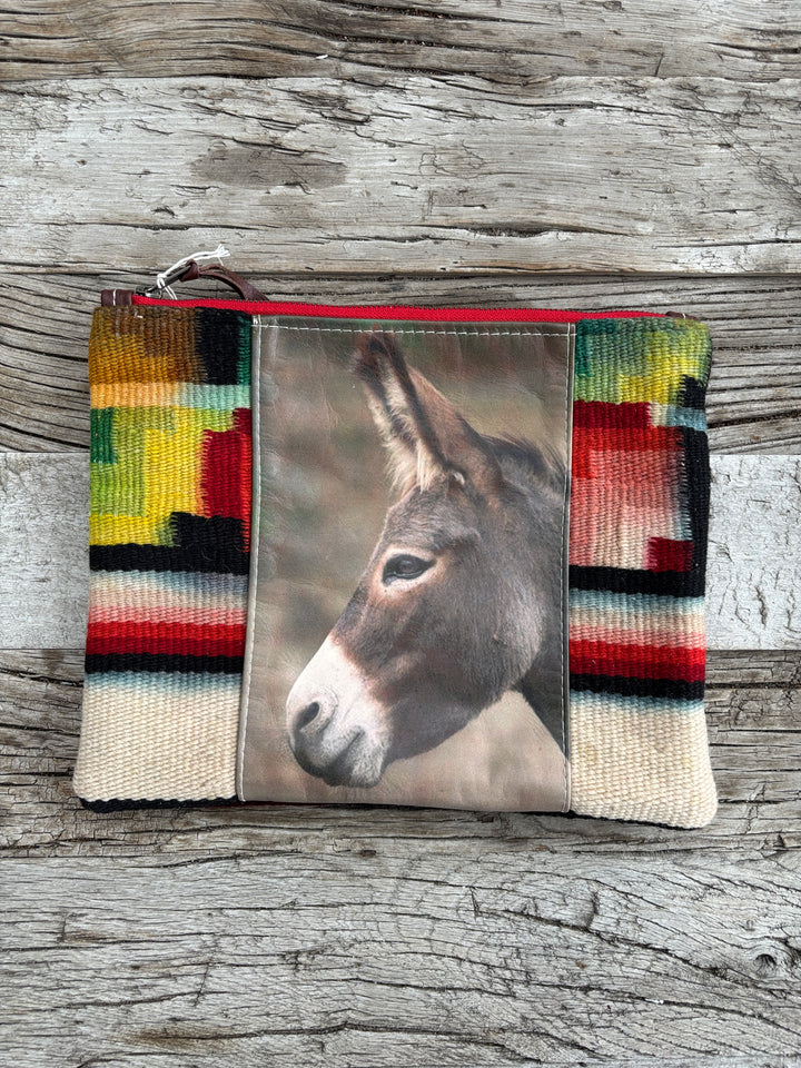Totem Salvaged Left Donkey on Leather Clutch