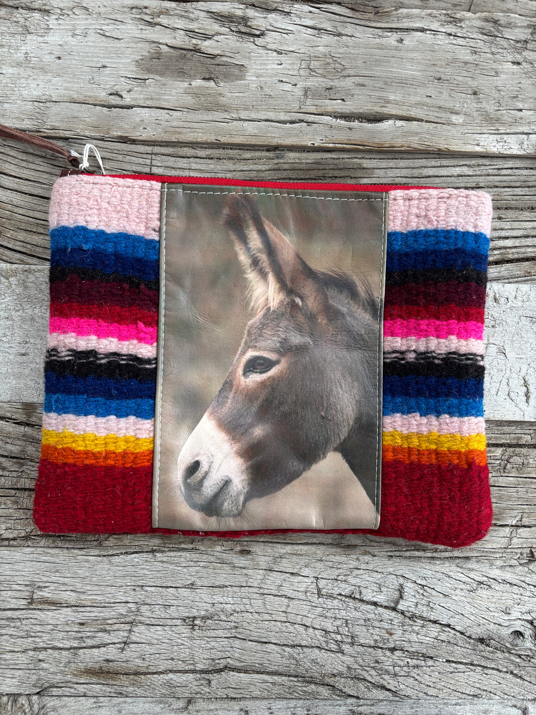 Totem Salvaged Left Donkey on Leather Clutch
