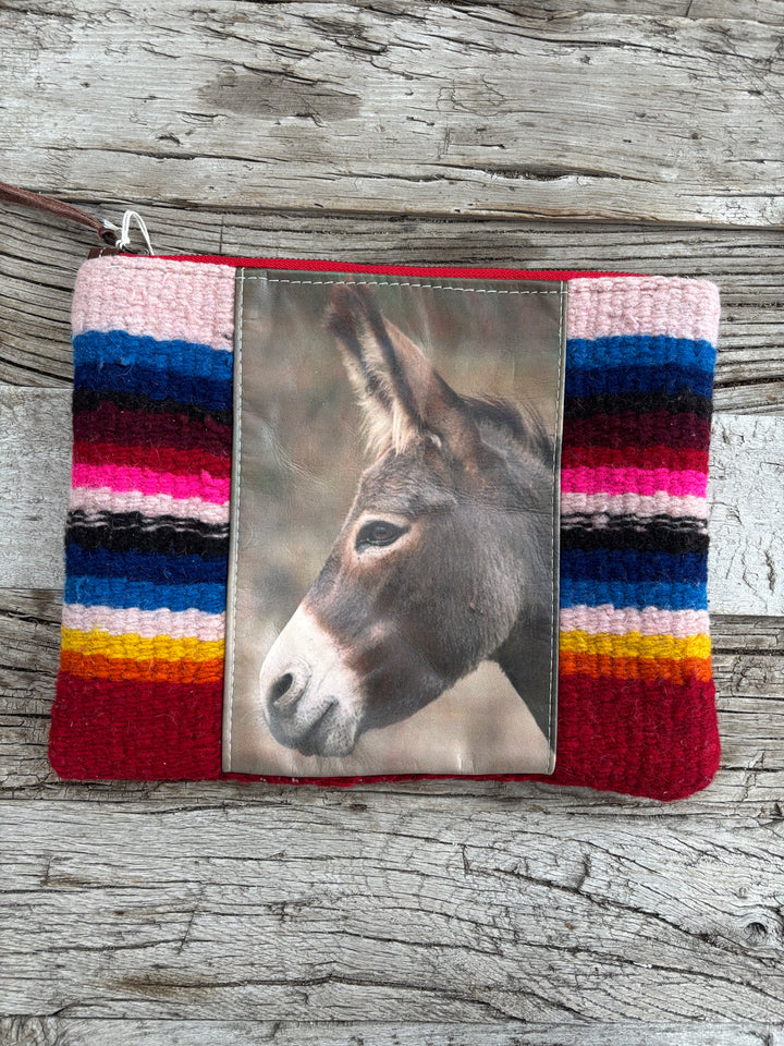 Totem Salvaged Left Donkey on Leather Clutch