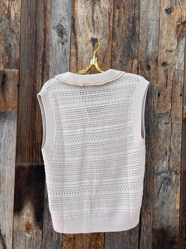 Dylan Blair Polo Sweater Oatmeal