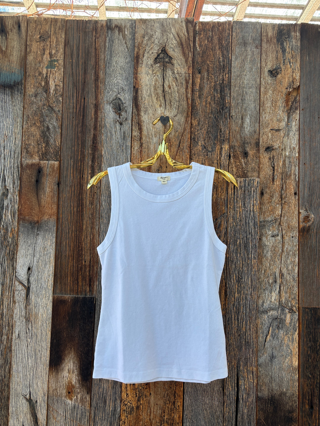 Dylan Jude Rib Tank White