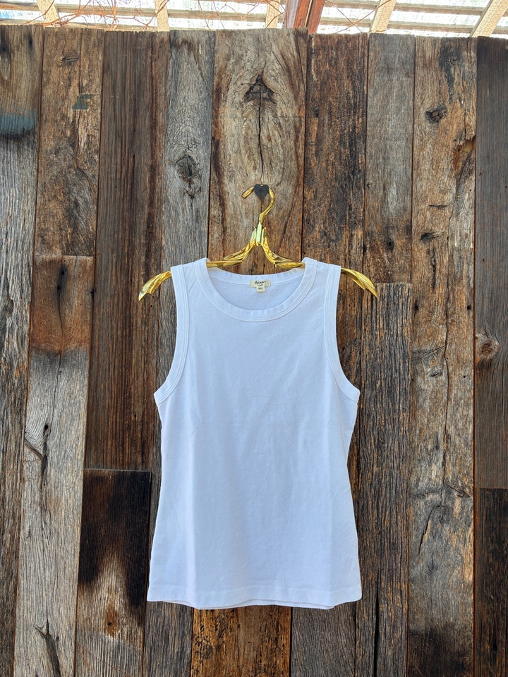 Dylan Jude Rib Tank White