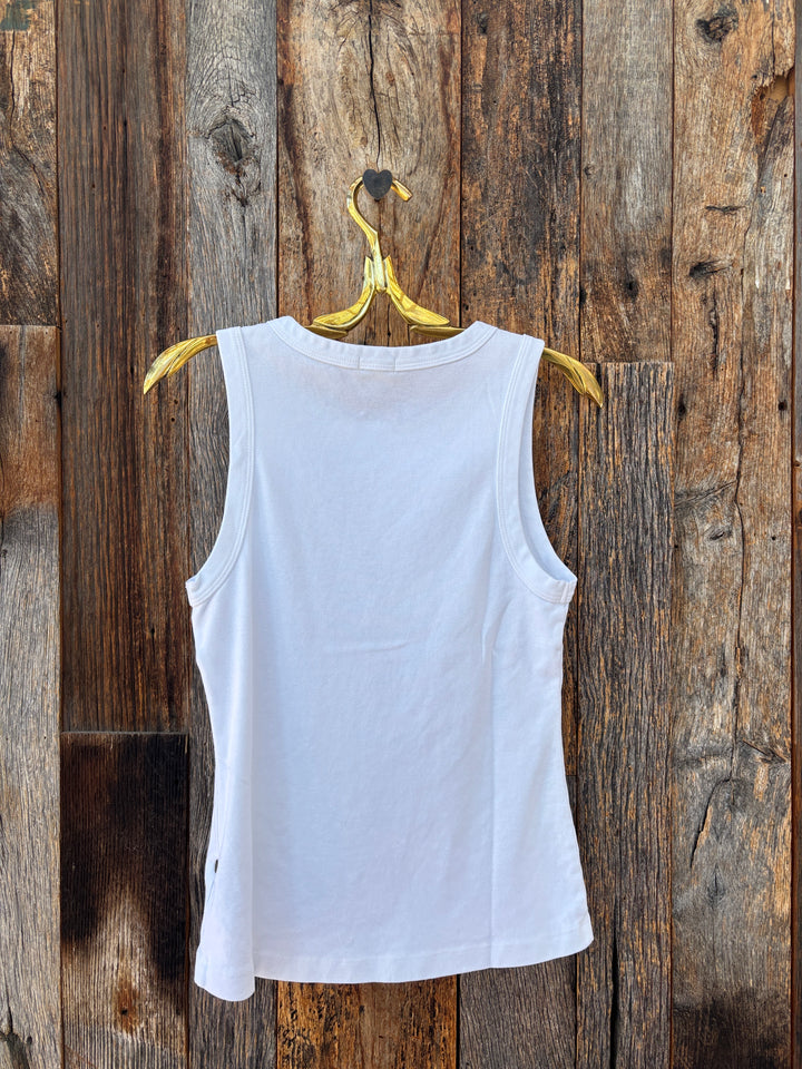 Dylan Jude Rib Tank White