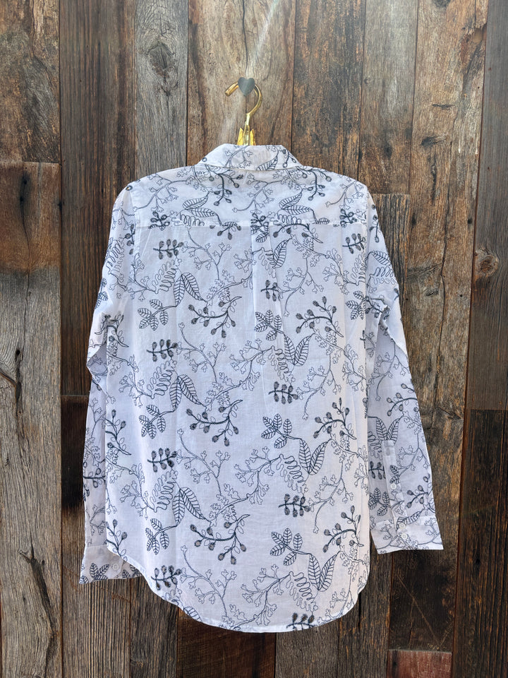 Dylan Lily Blouse White/Navy