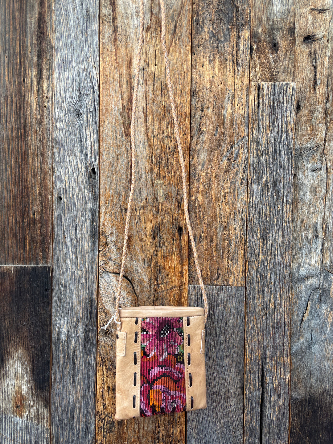 Altiplano Huipile and Leather Shoulder Bag