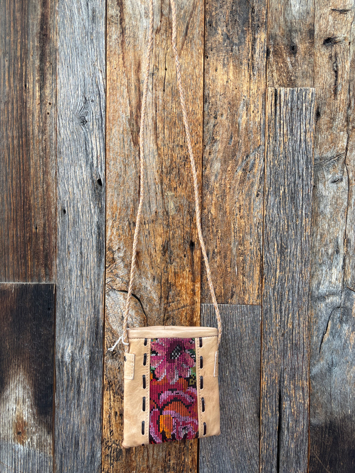Altiplano Huipile and Leather Shoulder Bag