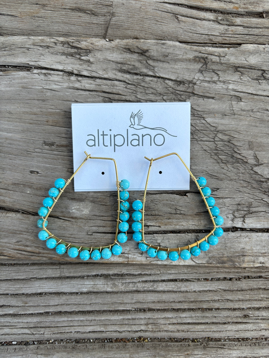 Altiplano Turquoise Triangle Hoop Earrings