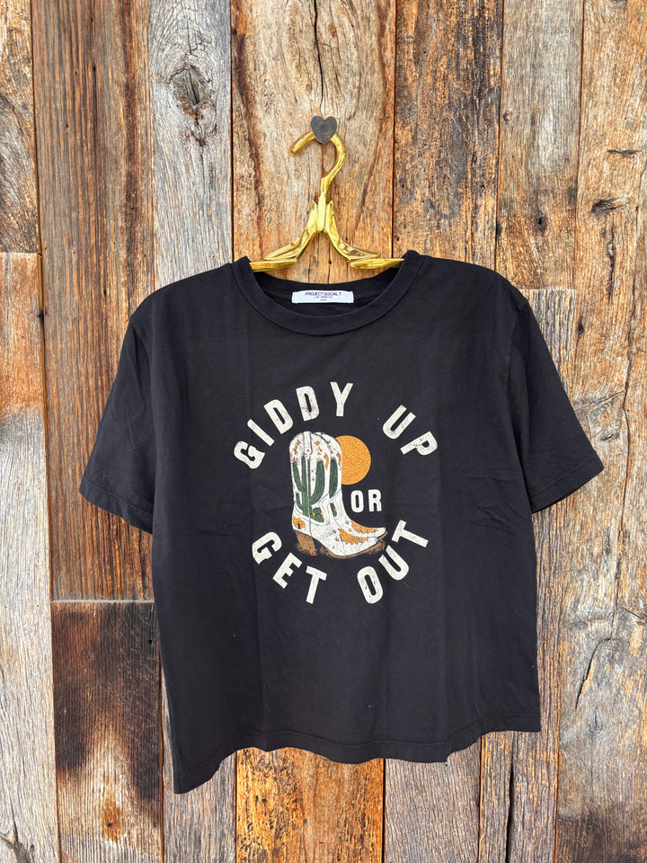 Project Social T Giddy Up Tee Black