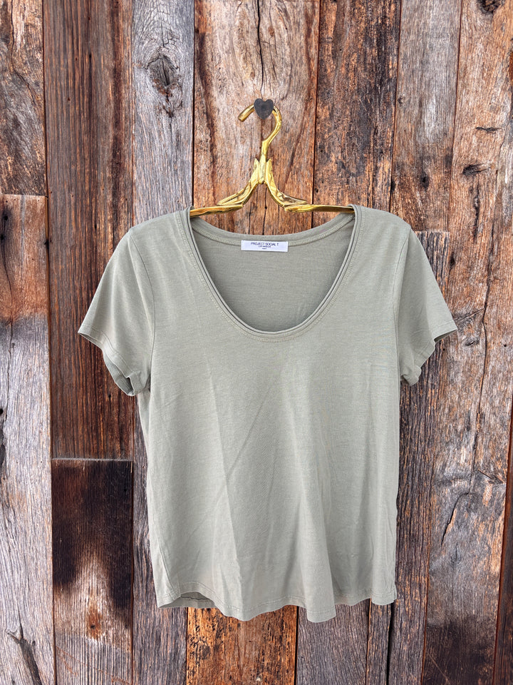 Project Social T Flora U-Neck Tee Sage