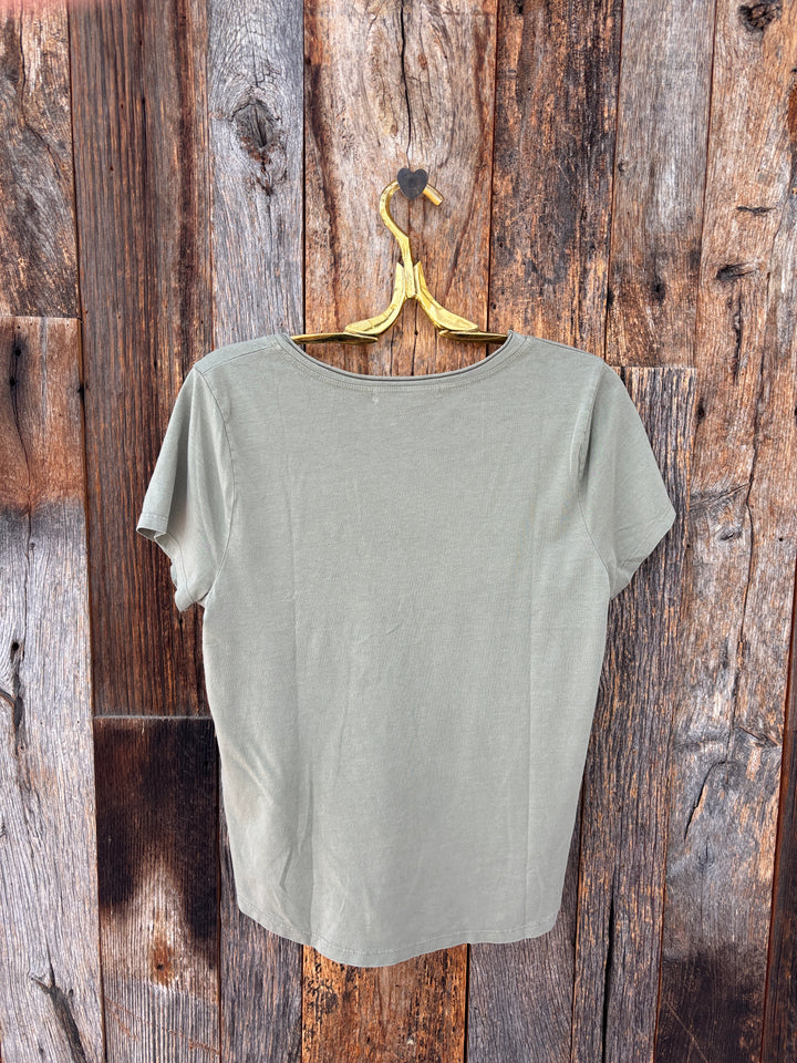 Project Social T Flora U-Neck Tee Sage