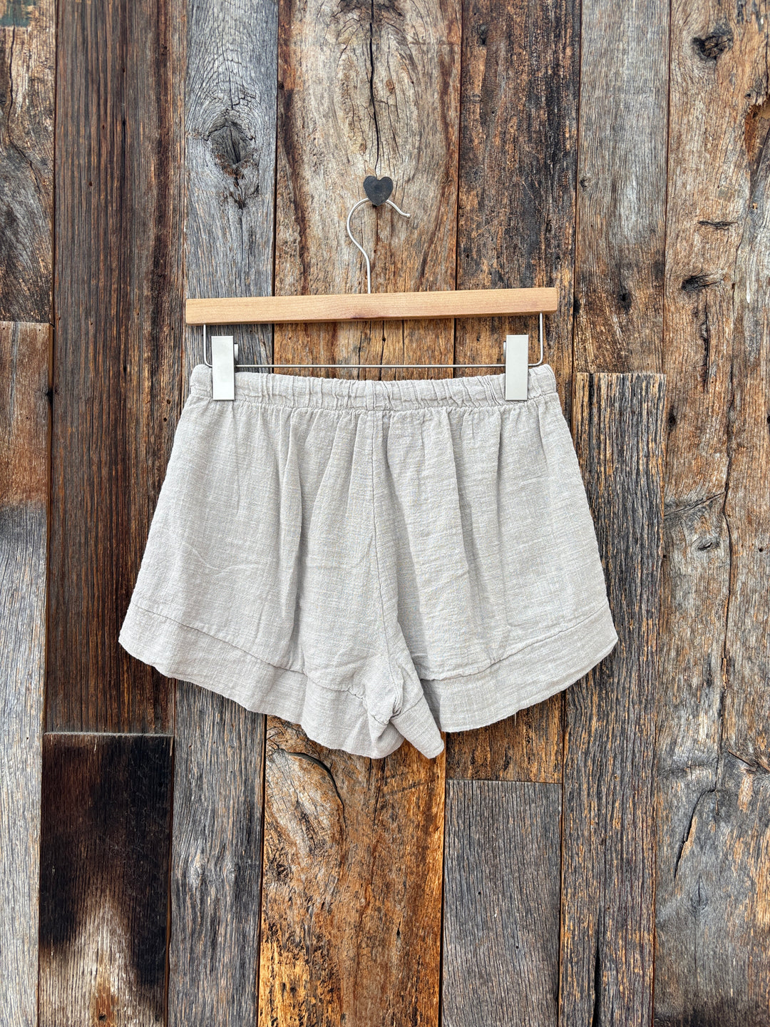 Milio Milano Cotton/Linen Blend Shorts Taupe