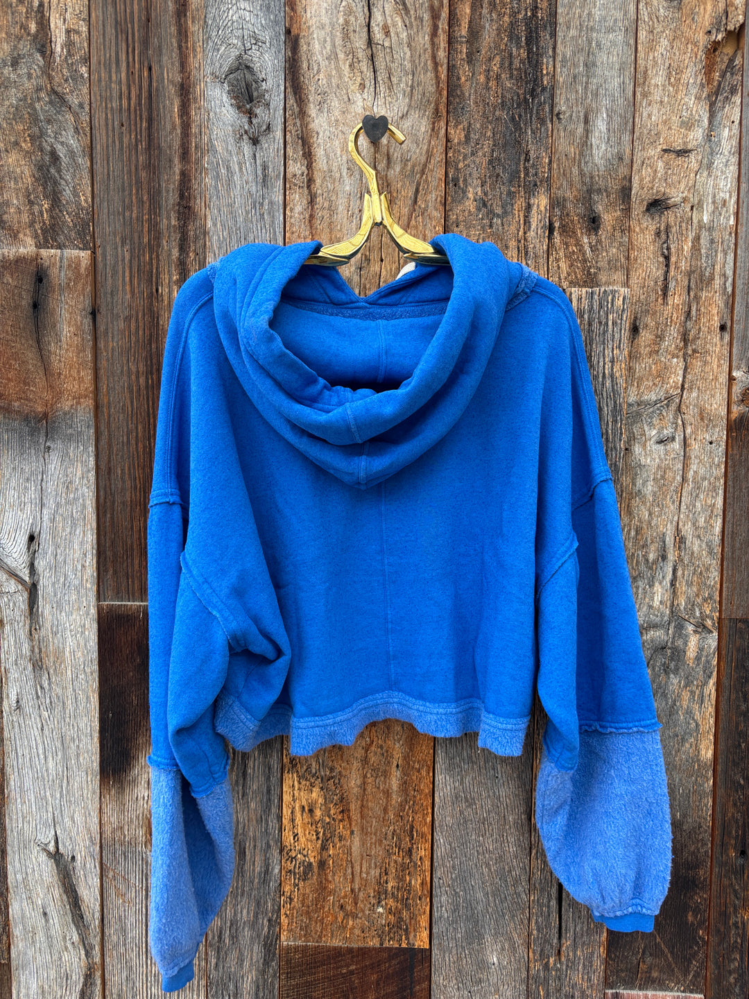 People Of Leisure The Bonnie Cropped Hoodie Cobalt
