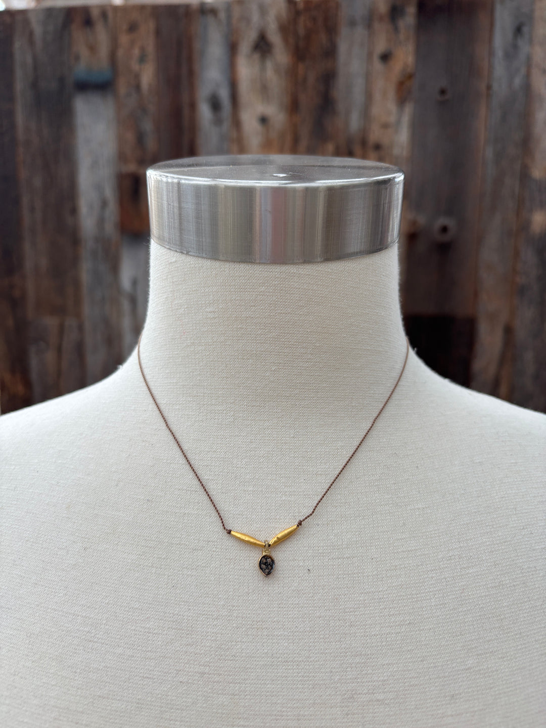 River Song Pave Diamond Floret Necklace