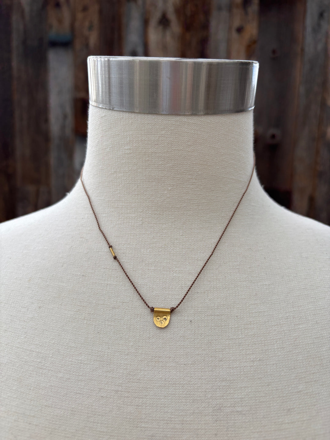 River Song 14k Turkish Gold Tab Talisman