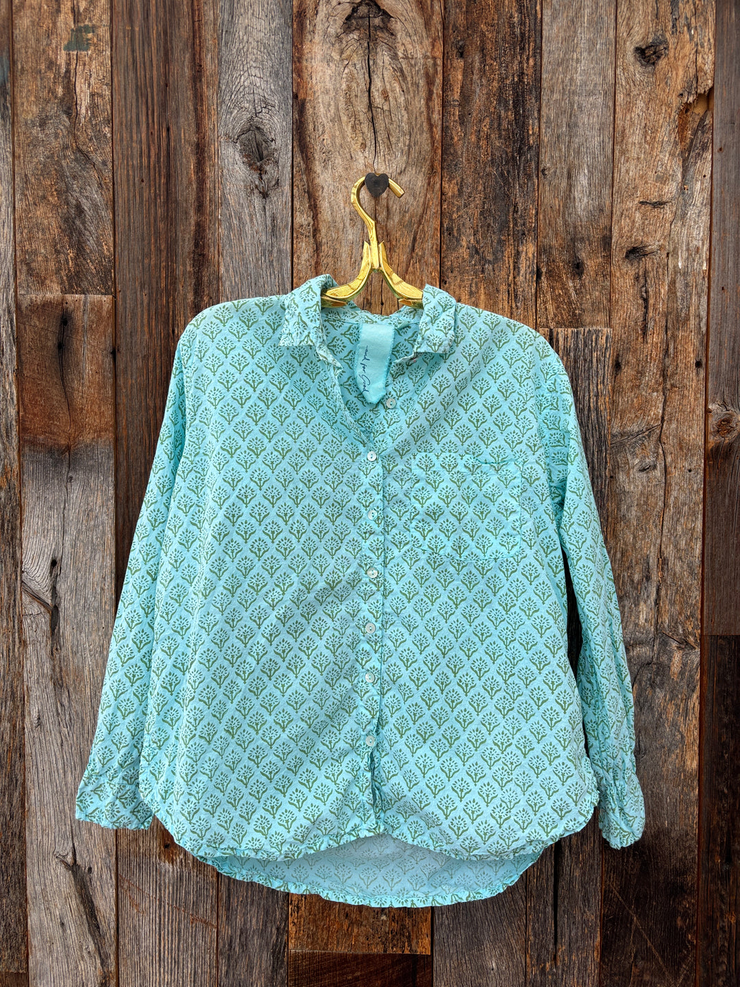 And For Good Boyfriend Shirt Sunflower Overdye Glacier Blue
