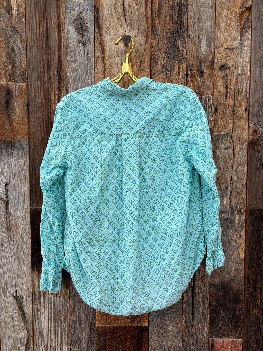 And For Good Boyfriend Shirt Sunflower Overdye Glacier Blue