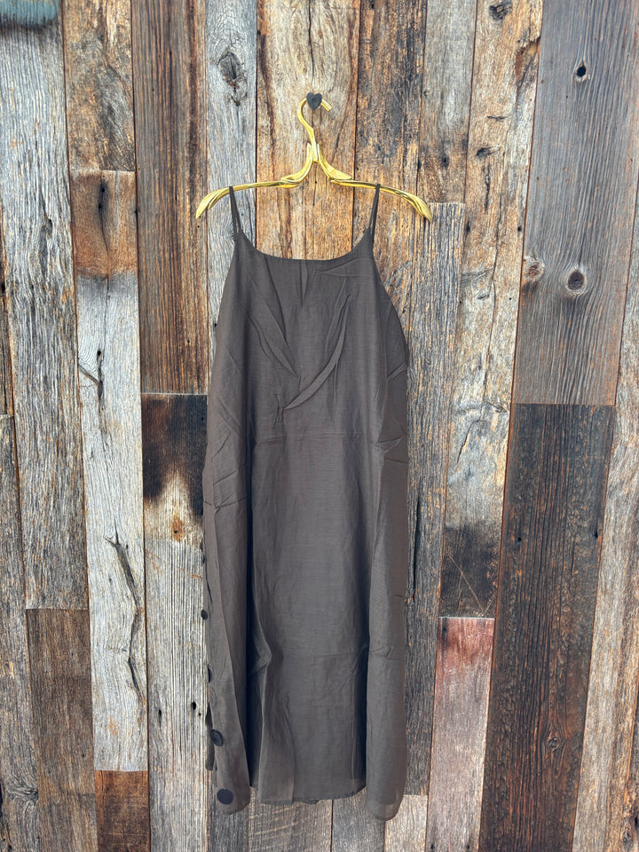Chan Luu Bustle Dress Earth O/S