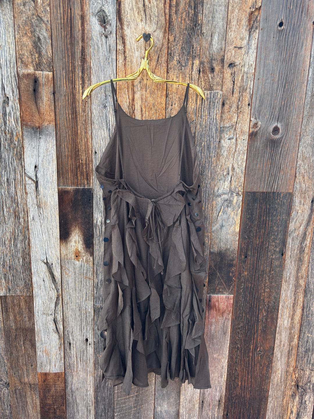 Chan Luu Bustle Dress Earth O/S
