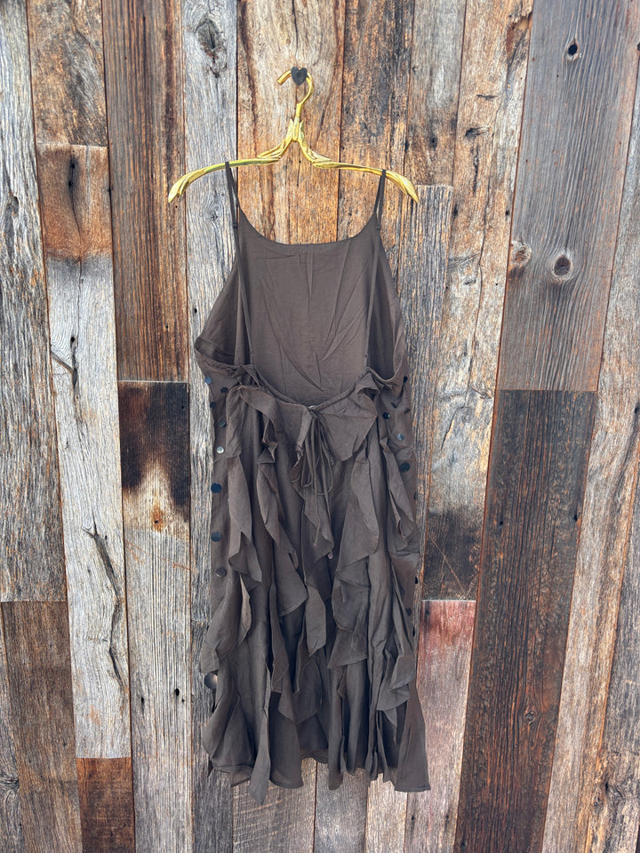 Chan Luu Bustle Dress Earth O/S