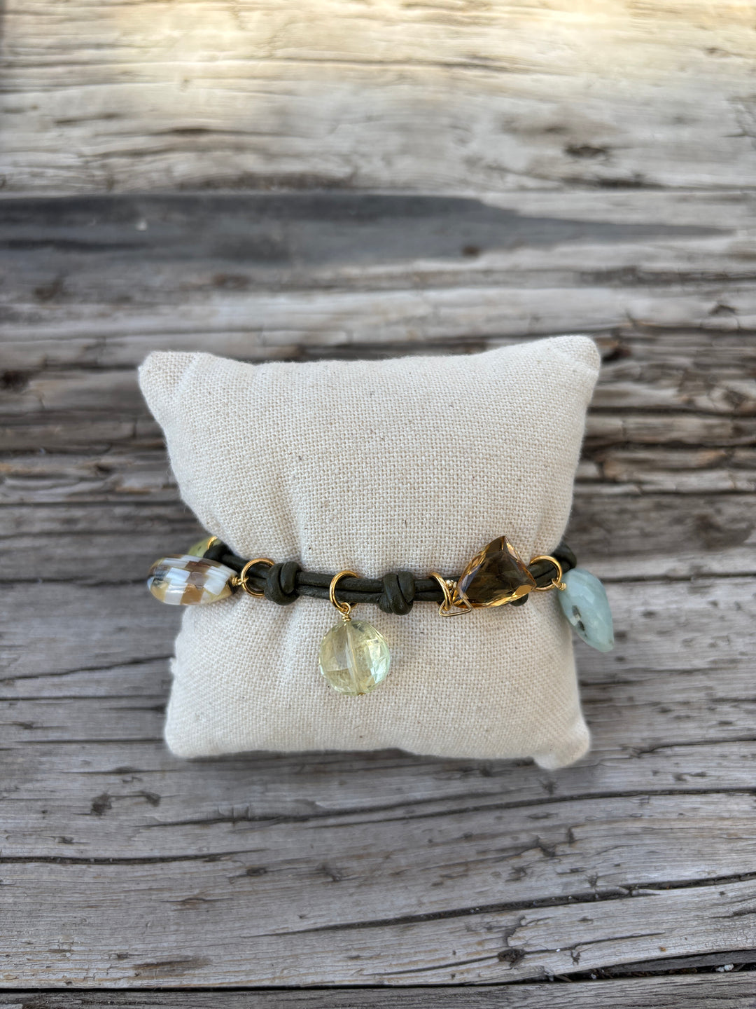 Chan Luu Gemma Charm Bracelet Green BG-6412LQ