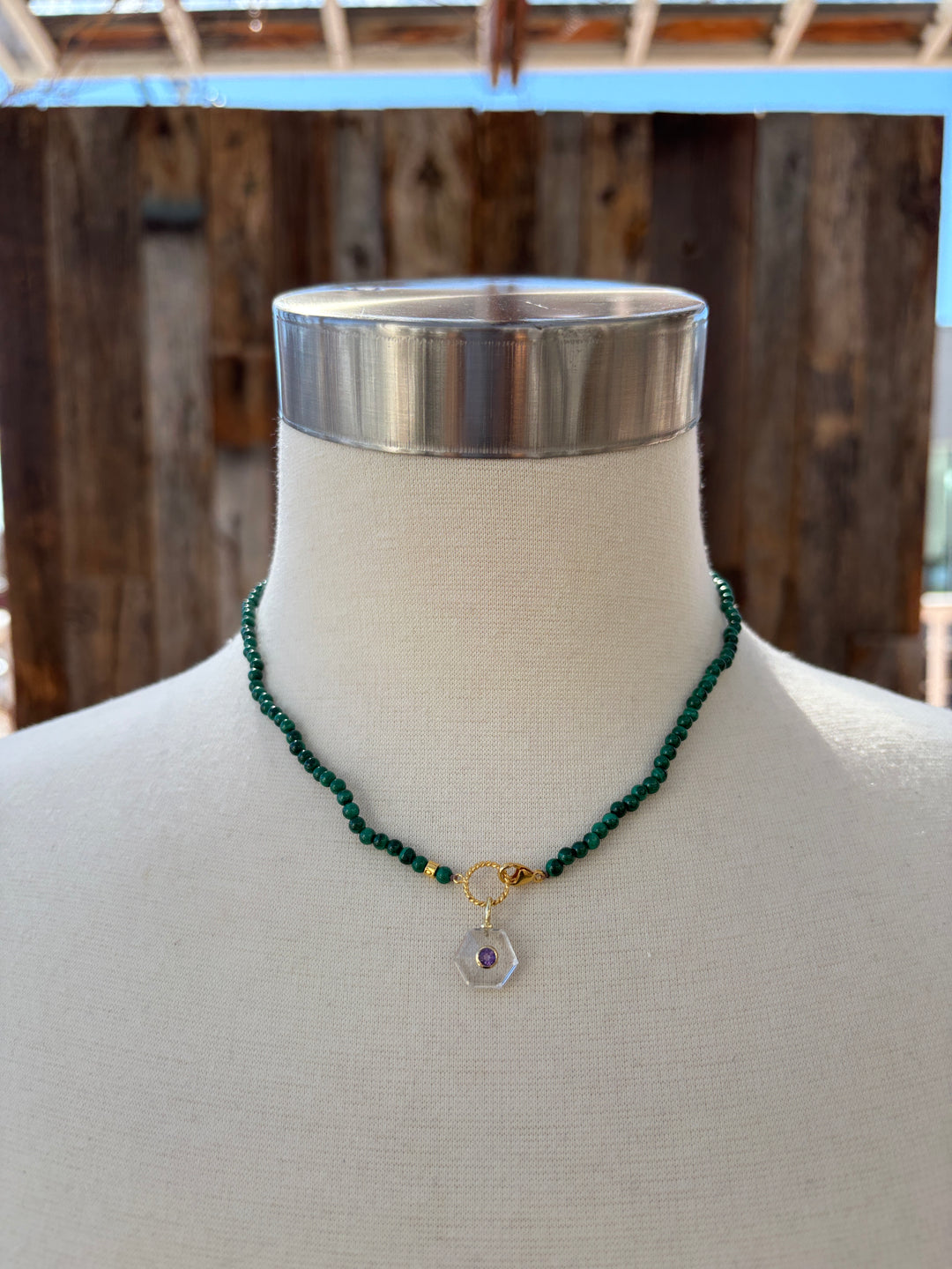 Chan Luu Prism Necklace Malachite NG-15575
