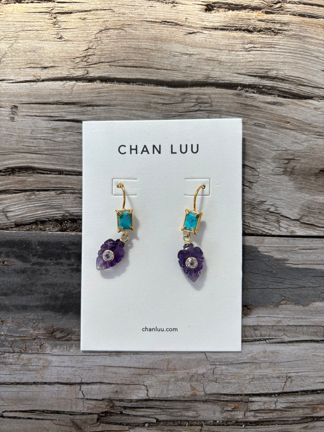 Chan Luu Fern Earrings Amethyst EG-5936