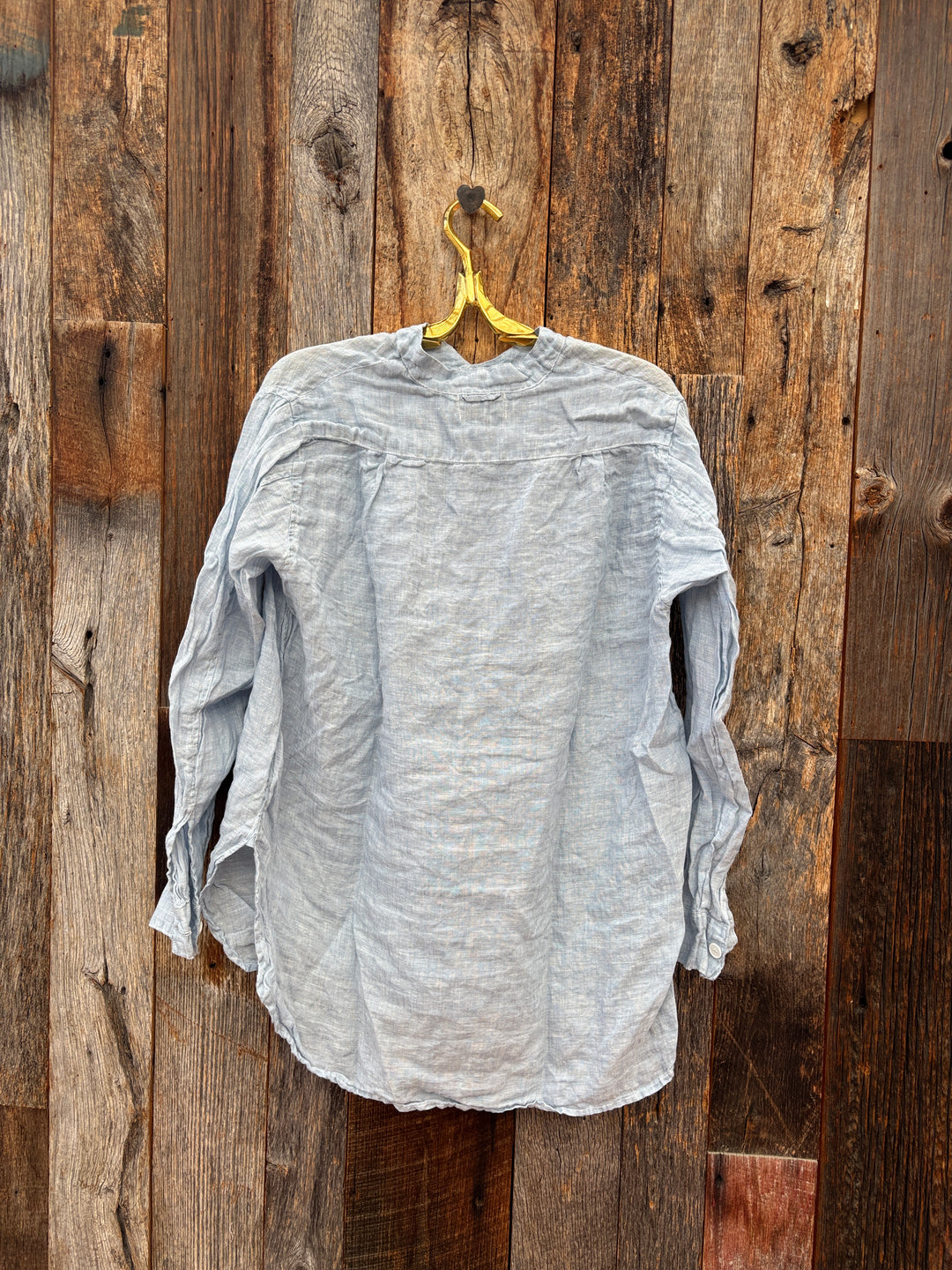 Llea Blue Sari Henley Blue Chambray