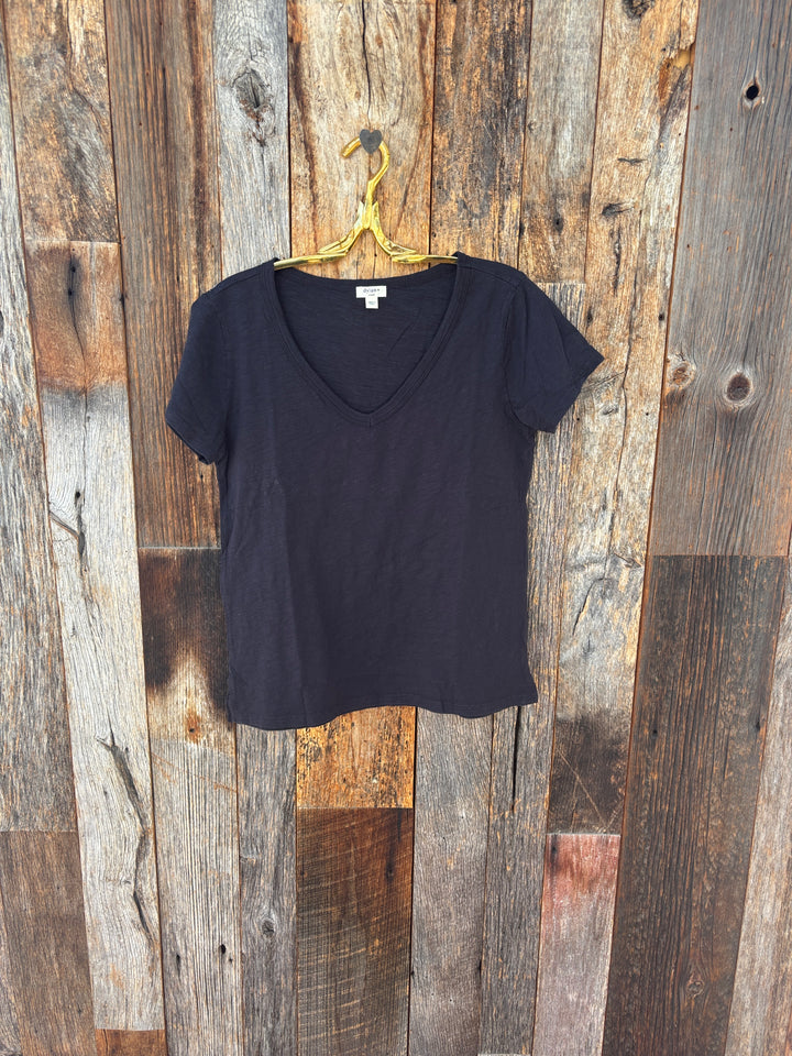 Dylan S/S Deep V Tee Washed Black