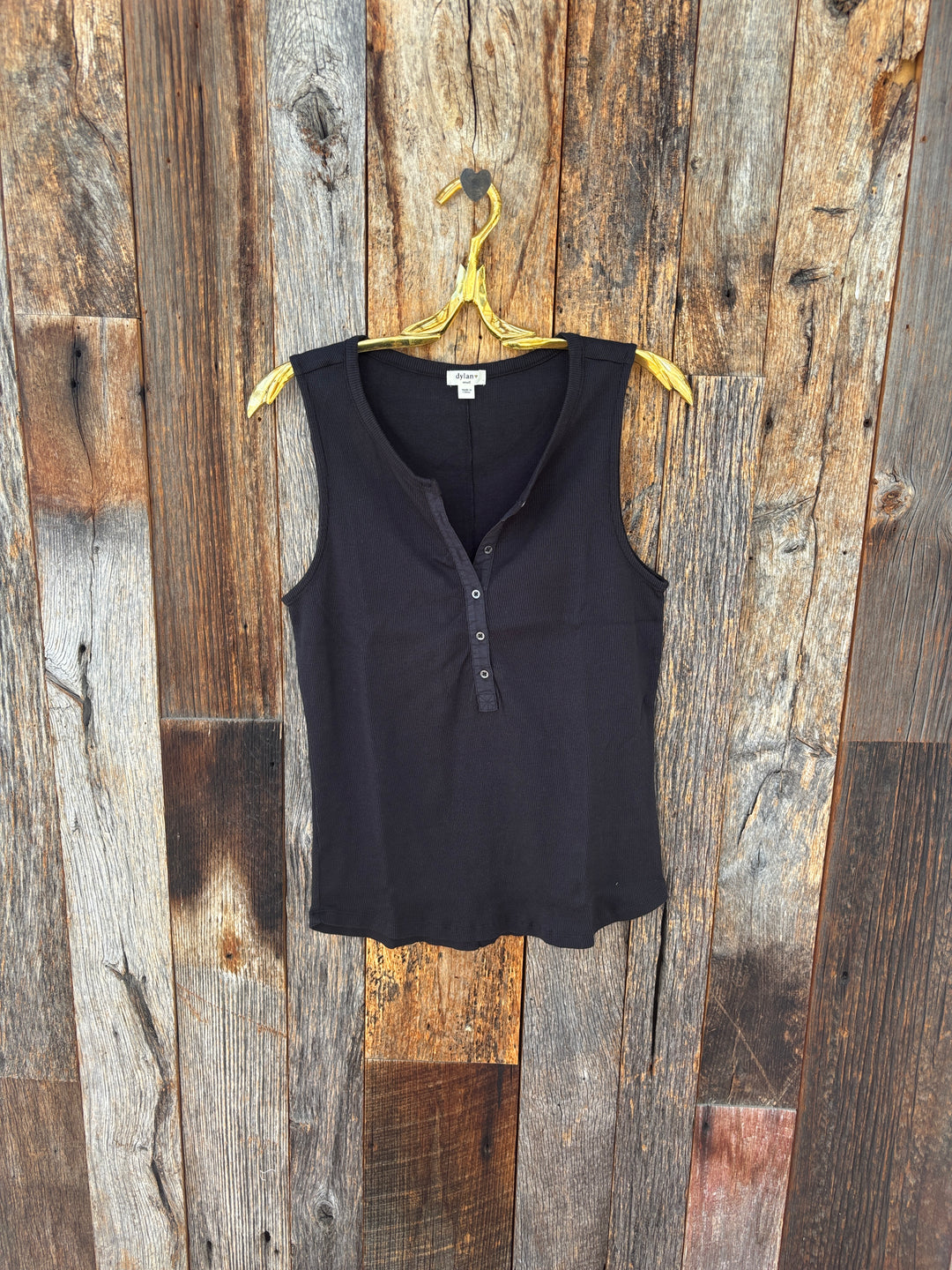Dylan Rowan Rib Henley Washed Black