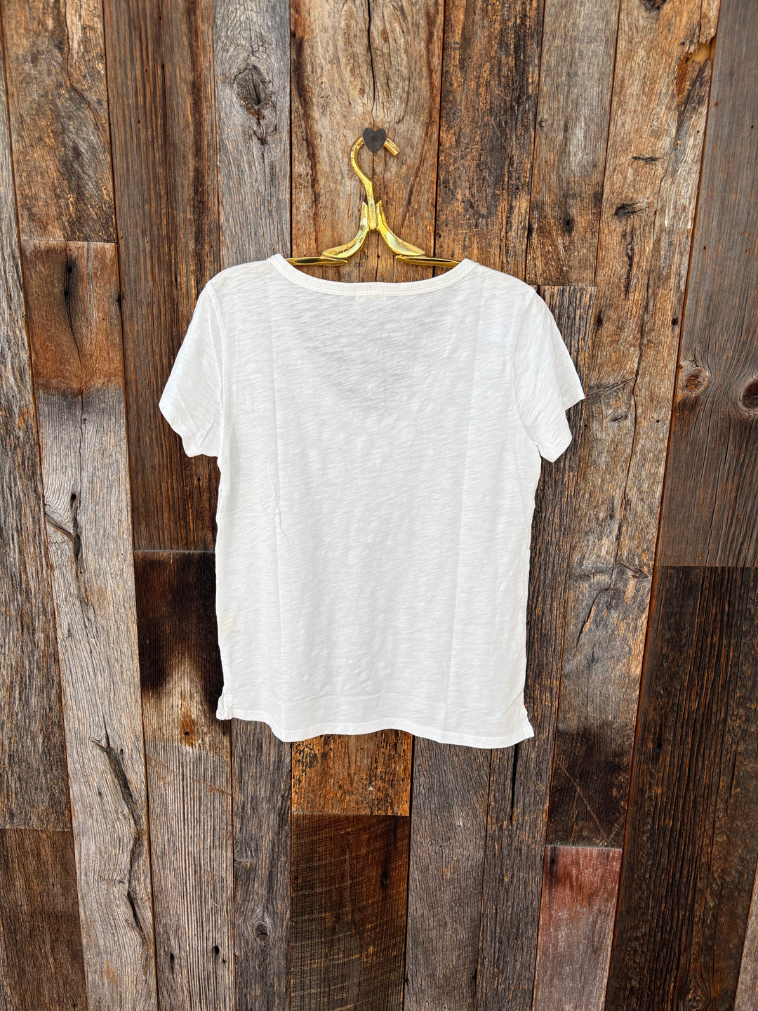 Dylan S/S Deep V-Neck Tee White