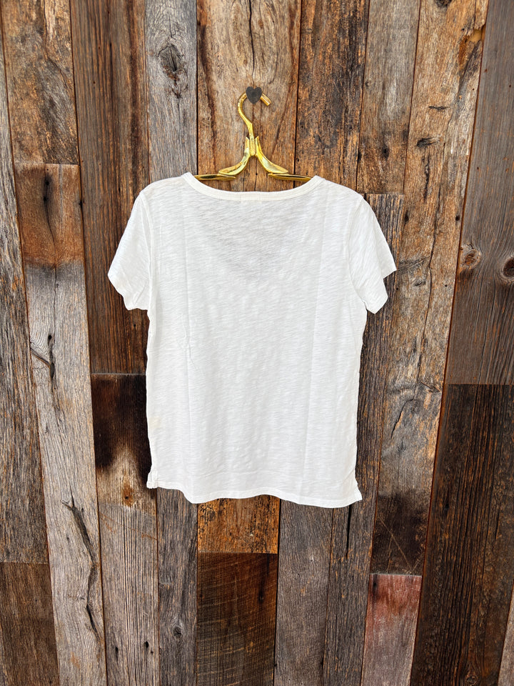 Dylan S/S Deep V-Neck Tee White