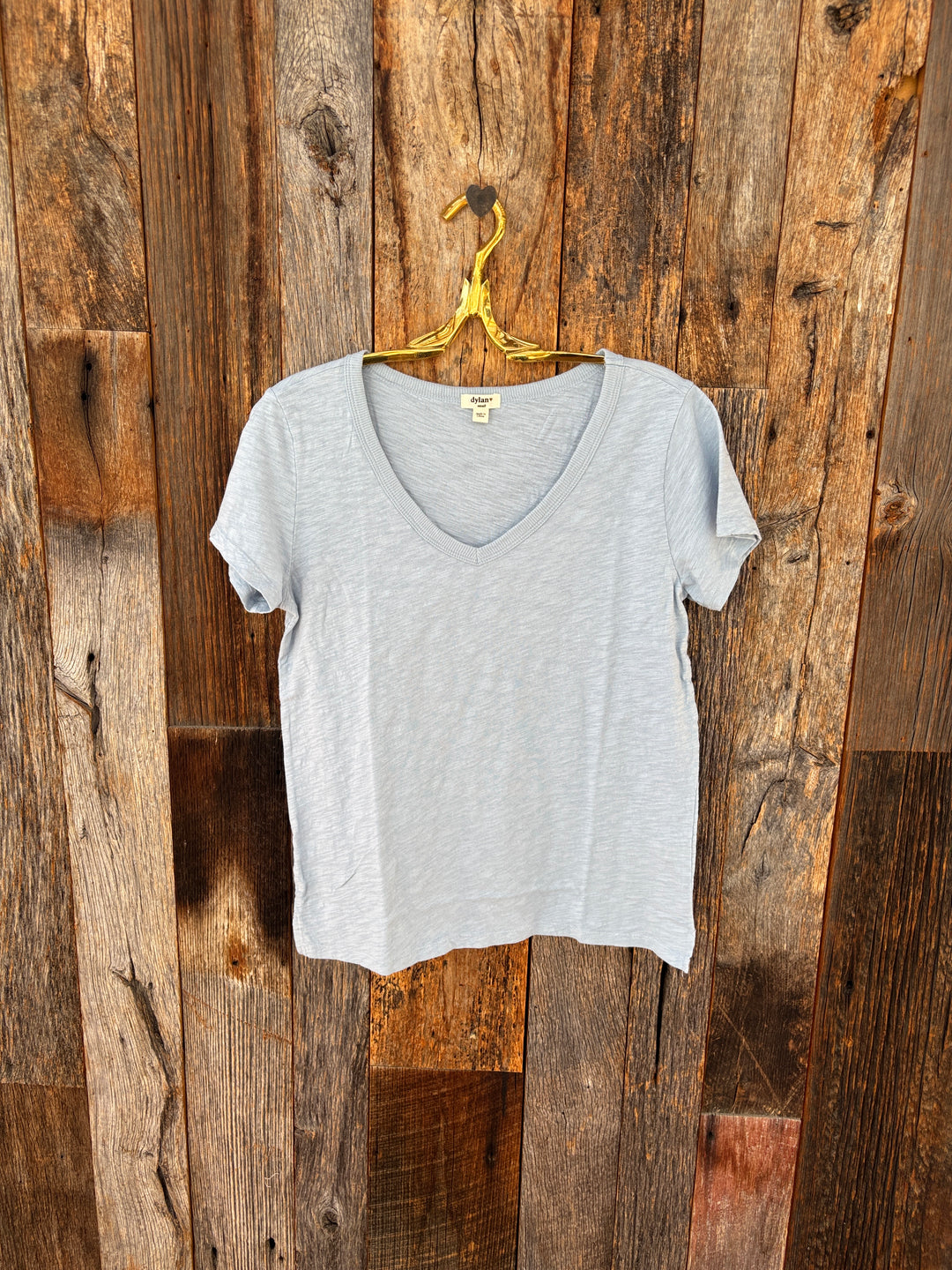 Dylan S/S Deep V Tee Fresh Blue