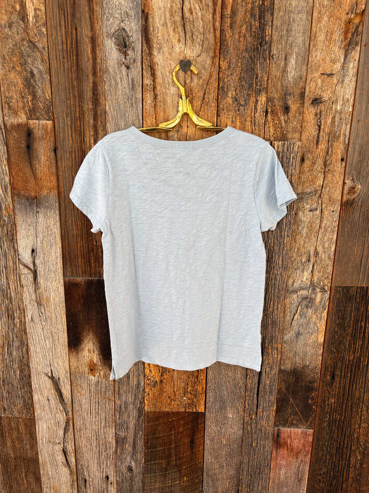Dylan S/S Deep V Tee Fresh Blue