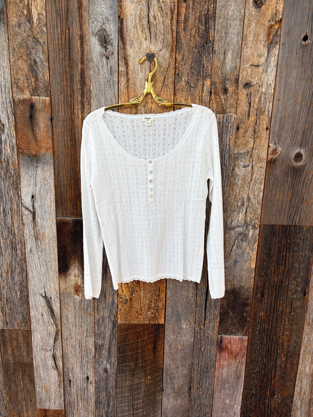 Dylan Jesse Henley Sweater White