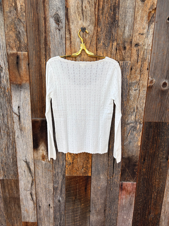 Dylan Jesse Henley Sweater White