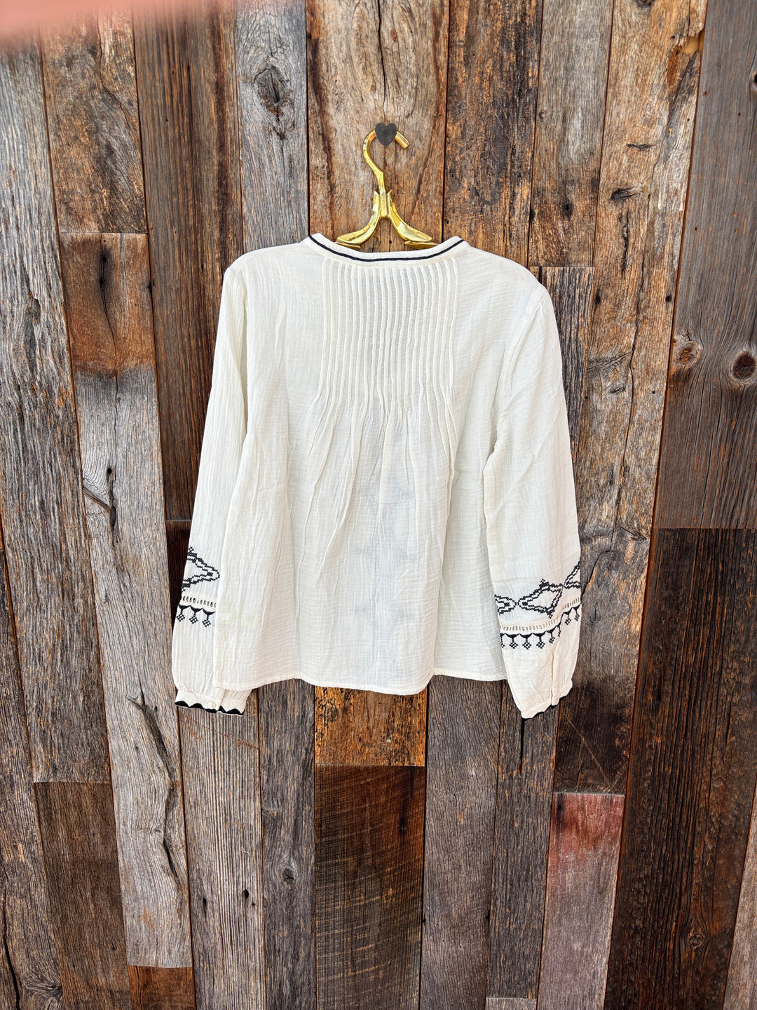 Dylan Isabelle Tunic Embroidery Vintage White