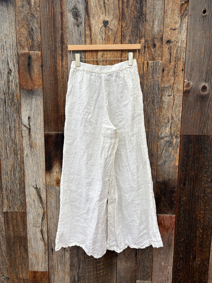 Llea Blue Becca (Wendy) Pant Linen Twill White