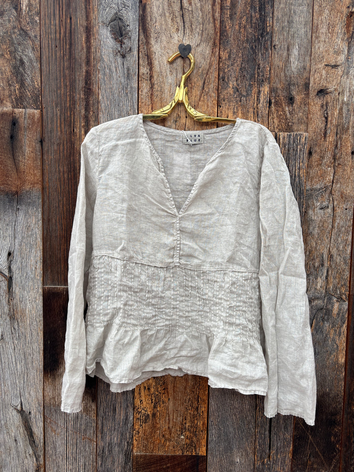 Llea Blue Sol (Alma) Tuck Top Oat