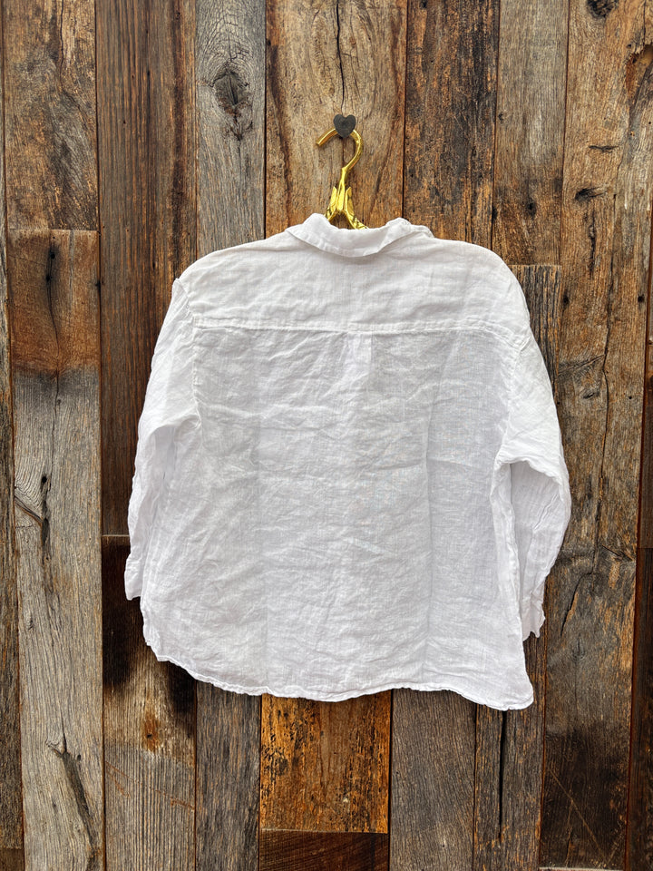 Llea Blue Aven 3/4 Shirt White