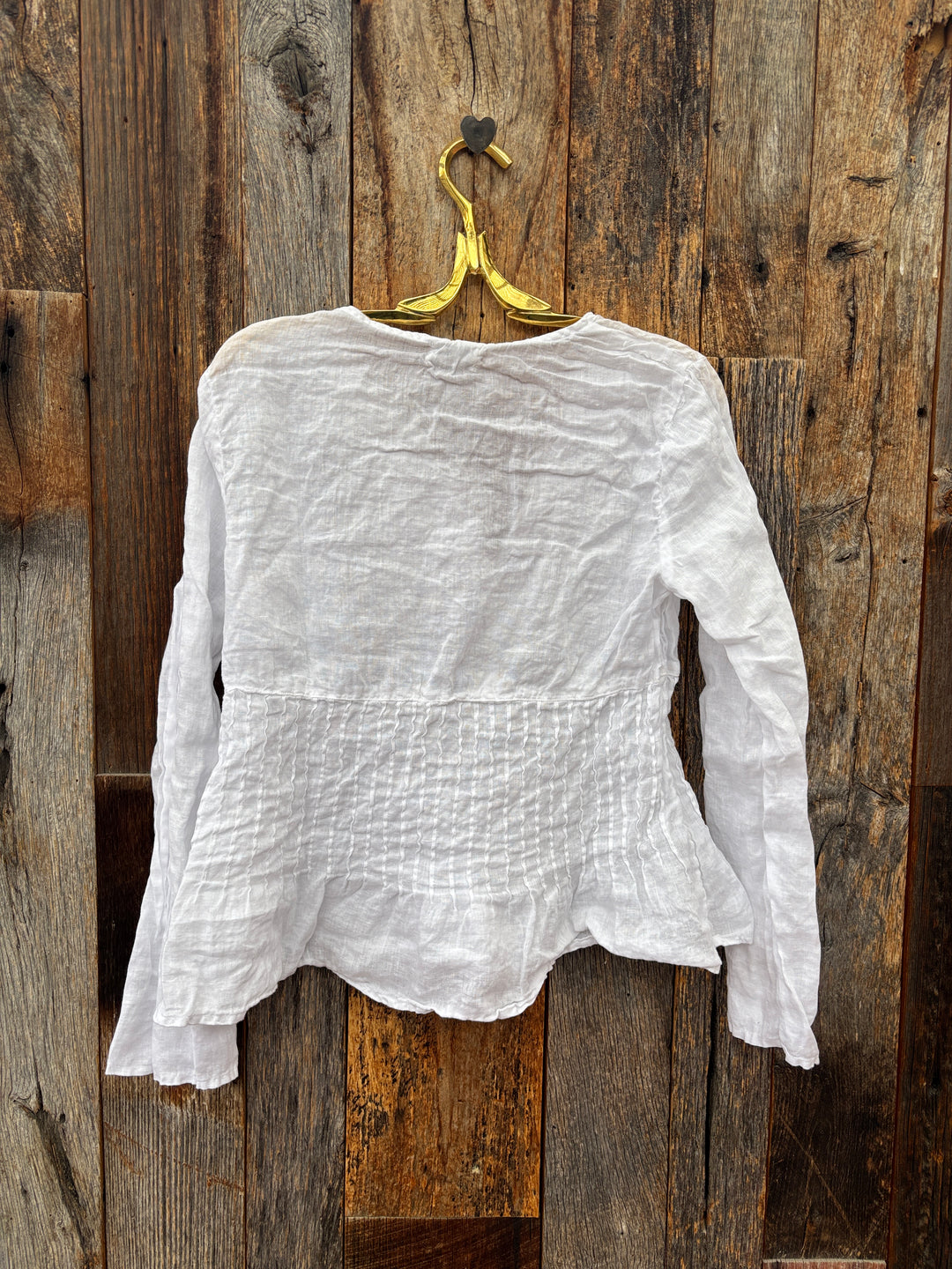 Llea Blue Sol (Alma) Tuck Top White