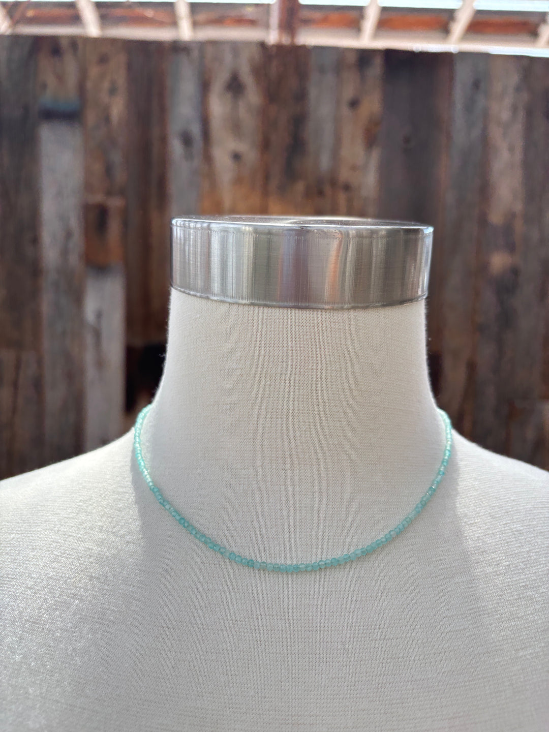 Radiant Malas Tiny Intention Necklace Amazonite 16"