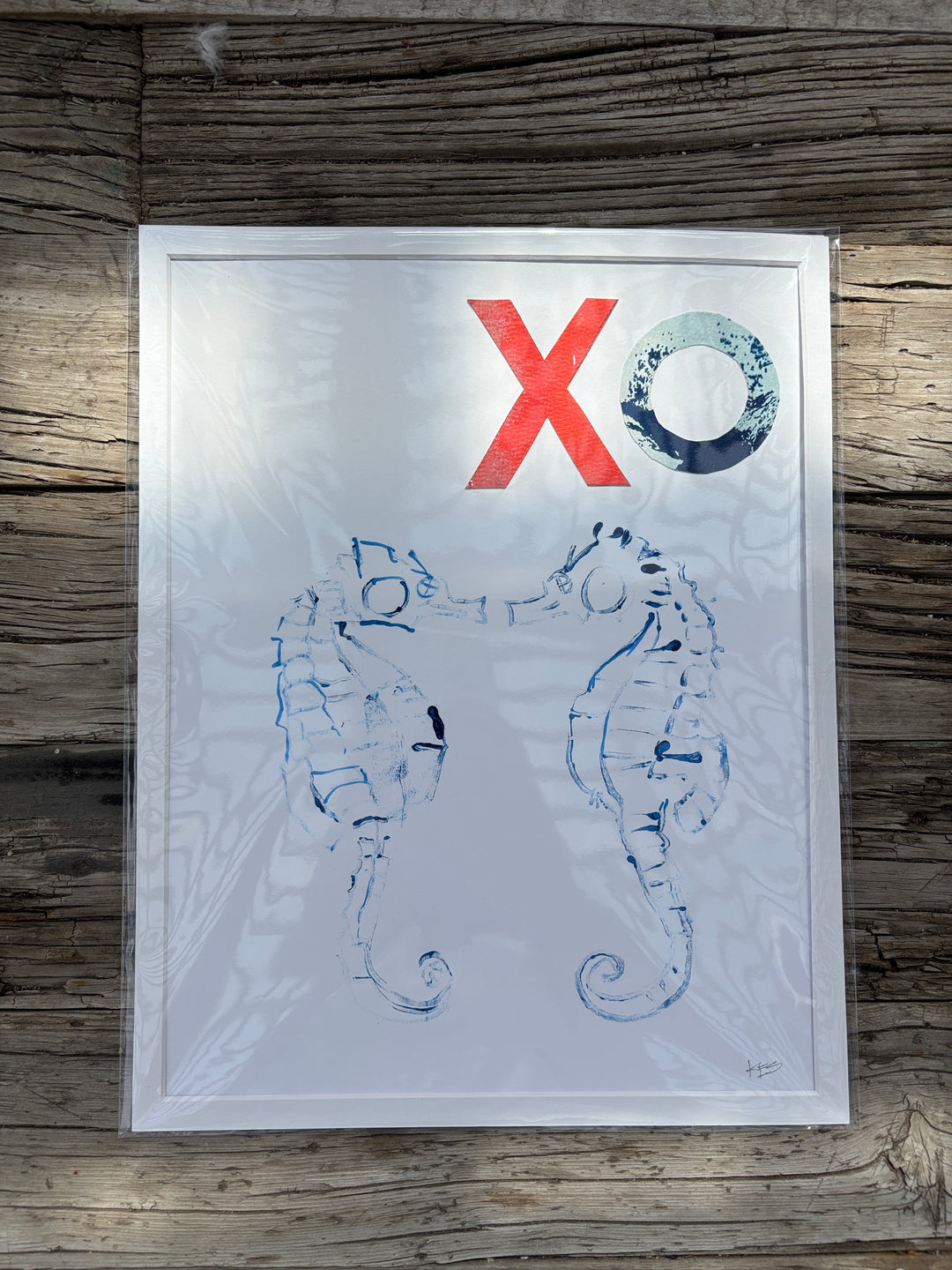 Kristin Smith Art Seahorse Monoprint