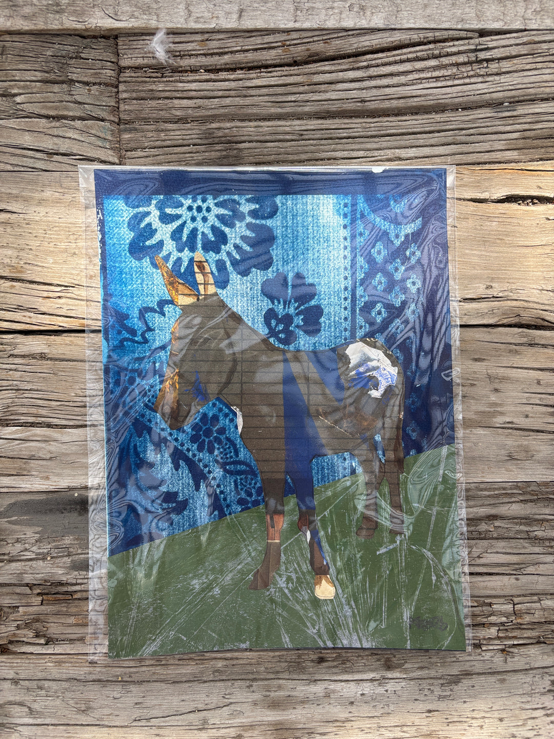 Kristin Smith Blue and Green Donkey