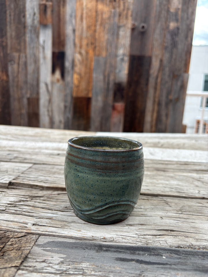 Knight Pottery Cup 5 - blue waves